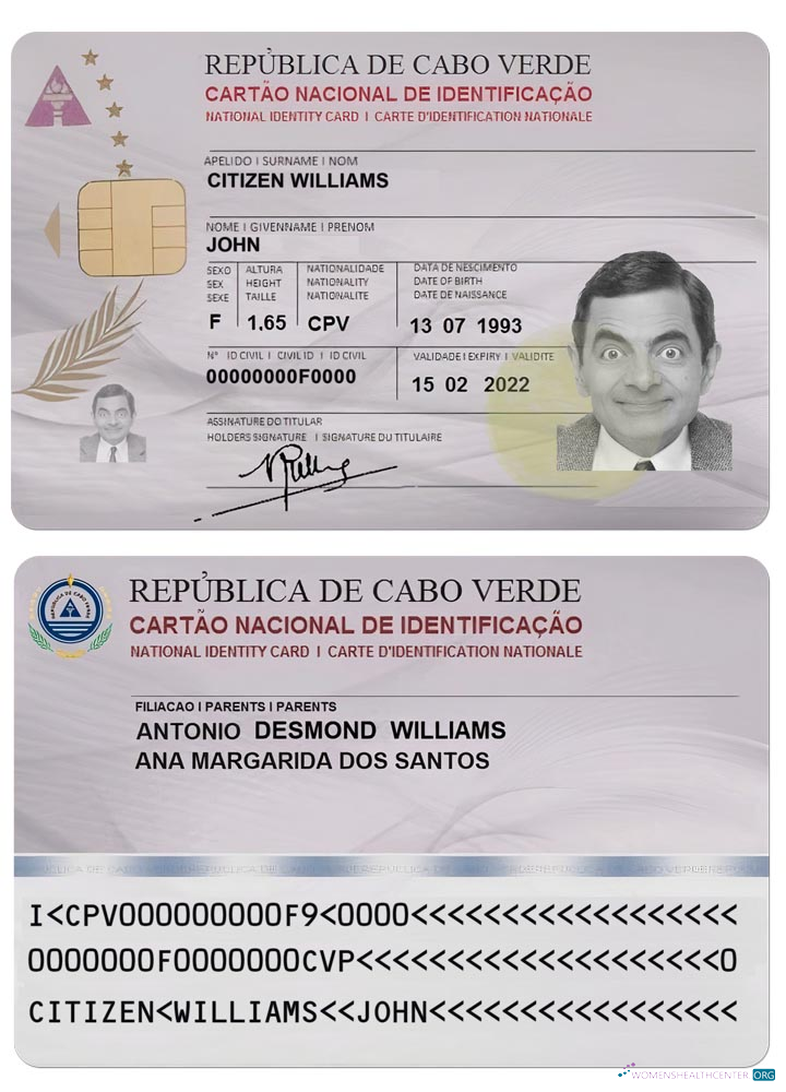 Download Cabo Verde ID card Photoshop template
